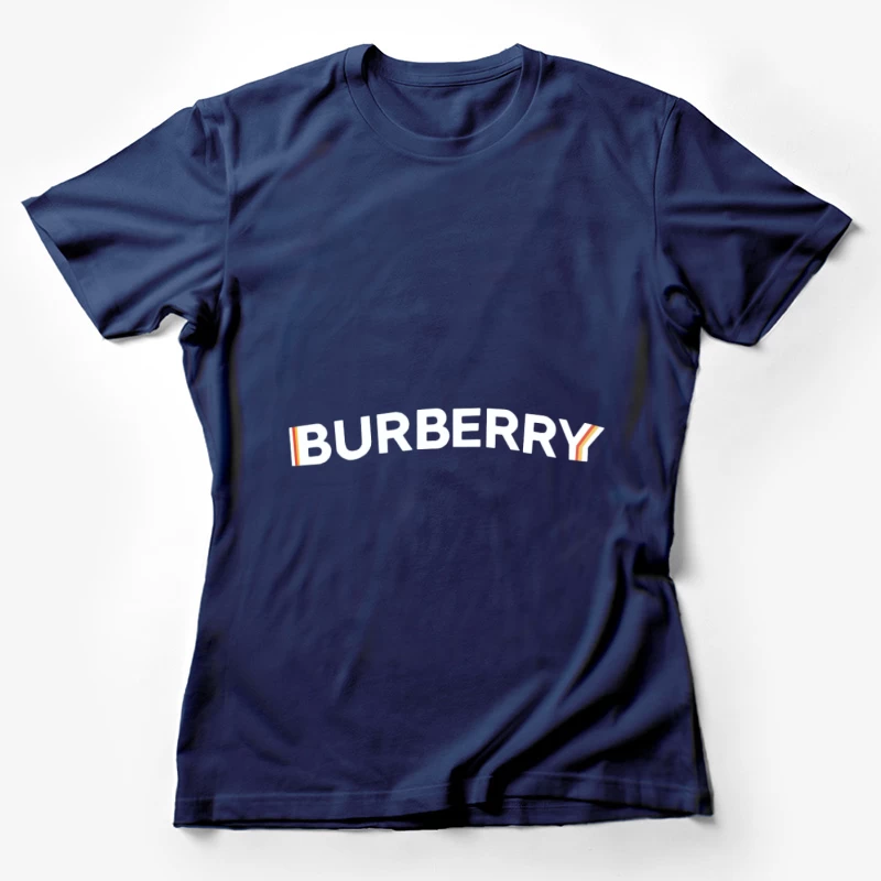 Design du Logo Burberry avec Bandes Colorées Femme T-Shirt