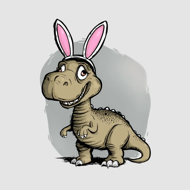 Dino avec oreilles de lapin Homme Sweat à capuche