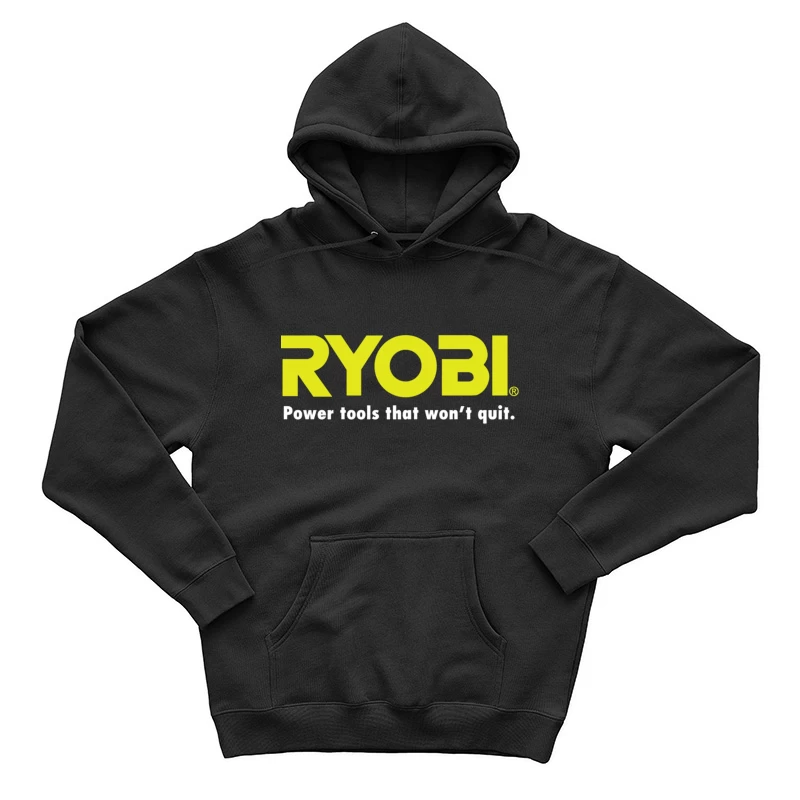 Ryobi Power Tools Corporate Logo with Slogan Male Pullover Hoodie