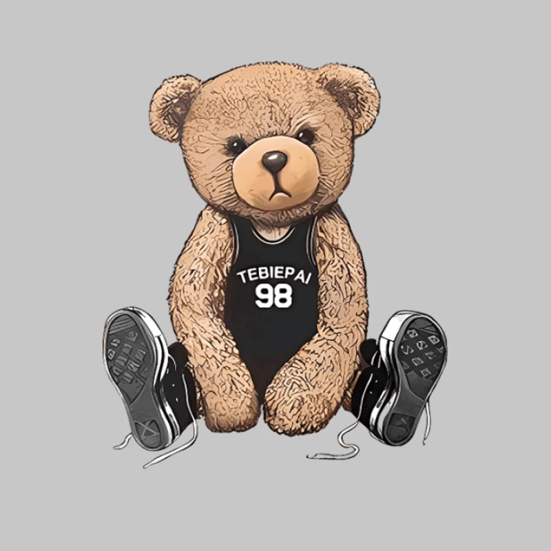 Bär im Basketballtrikot mit Turnschuhen Damen Langarm T-Shirt