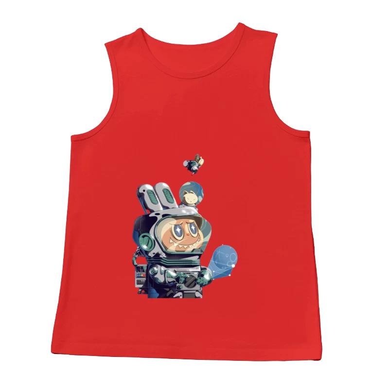 Roboter im Weltraumanzug mit Eichhörnchen Herren Tanktops