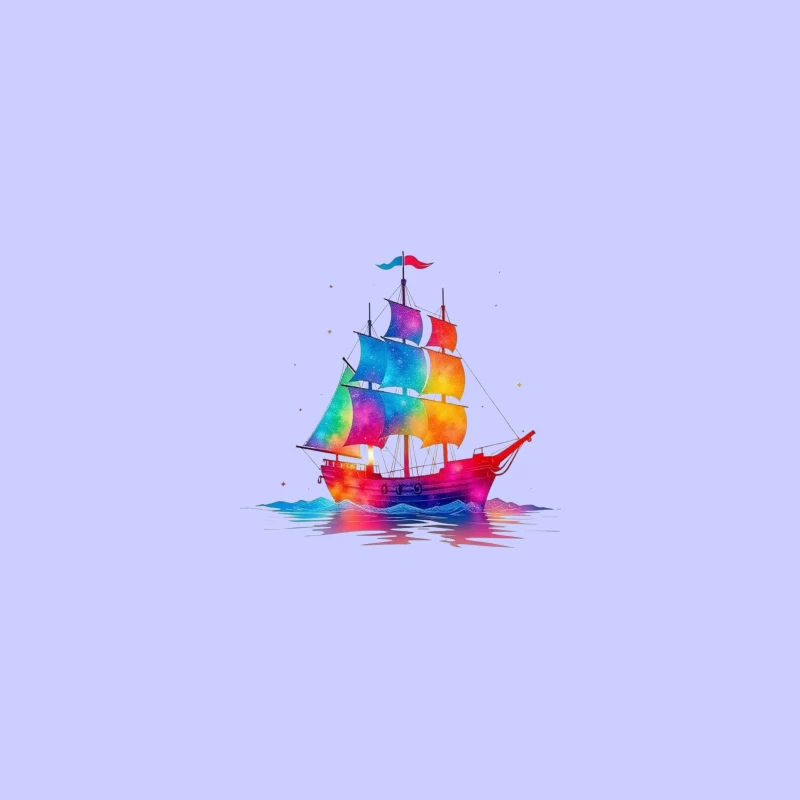 Colorful Sailing Ship Coffee Mug