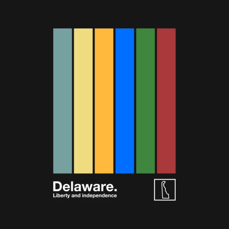 Delaware State Flag   Original Minimalist Artwork Poster Design Mouse Pad