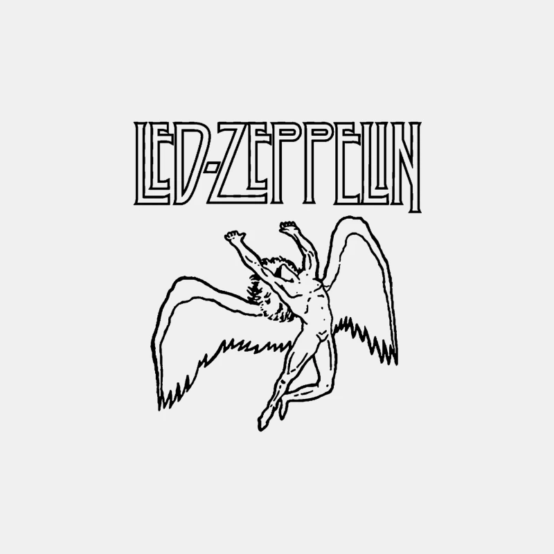 Led Zeppelin Classic Rock Band Logo with Winged Figure Male Tank Top