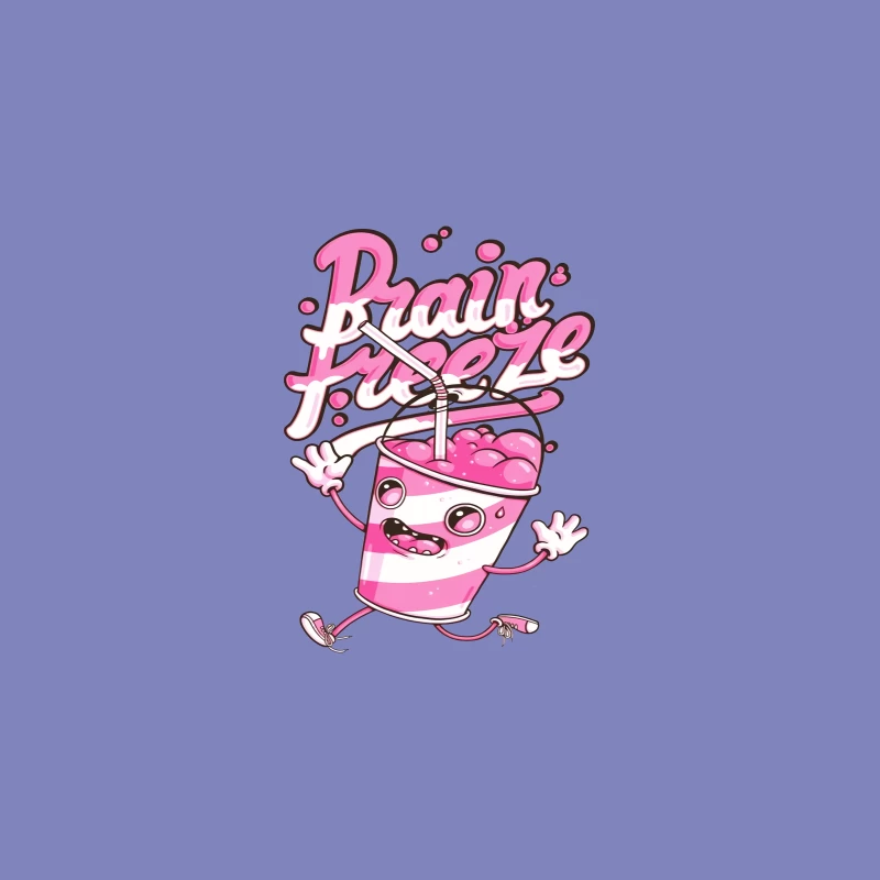 Fun Cute Cartoon Drink with Brain Freeze Desk Mat