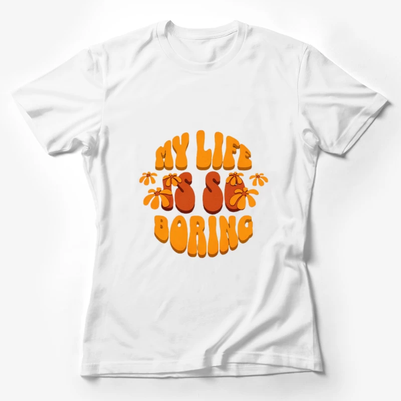 Lustiges Retro-Design mit Blumen Damen T-Shirt