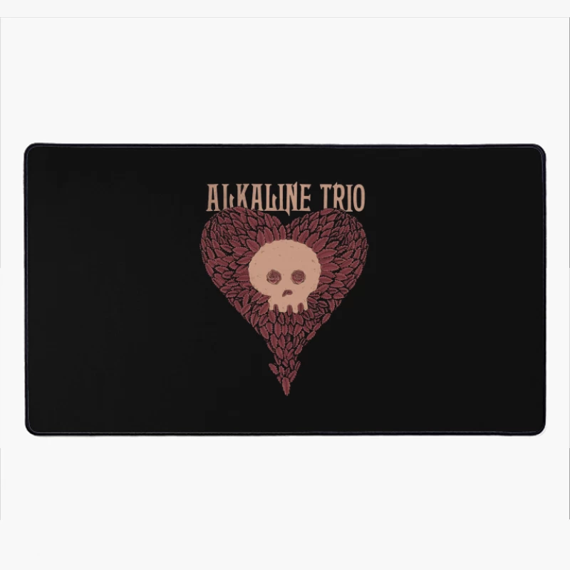 Alkaline Trio Gothic Heart Skull Logo Design Desk Mat