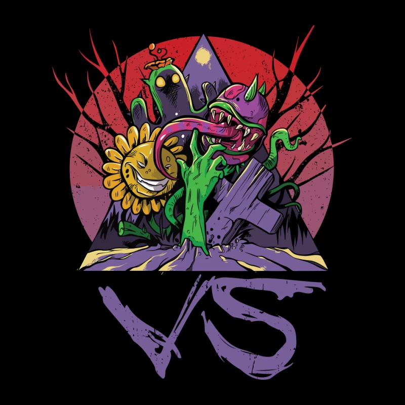 Monsters vs. Plants: A Whimsical Battle Pin