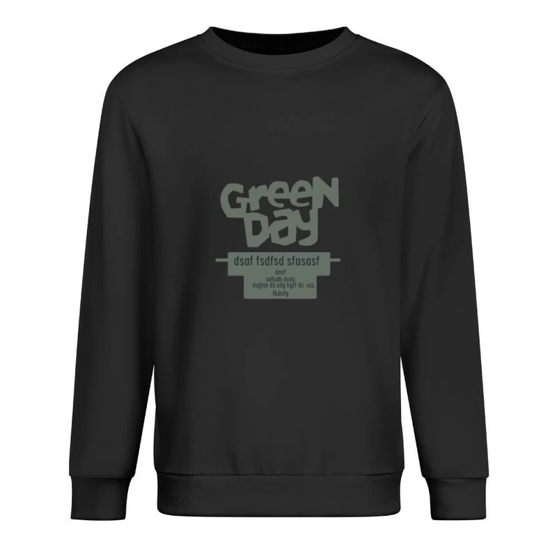 Design del testo di Green Day Felpa pullover Uomo
