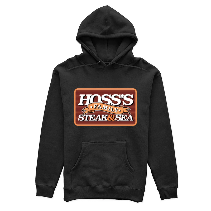 Hoss's Family Steak & Sea Restaurant Vintage Logo Design Female Pullover Hoodie