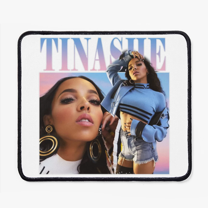 Stylish R&B Album Cover Featuring Modern Fashion and Glamour Portrait Mouse Pad