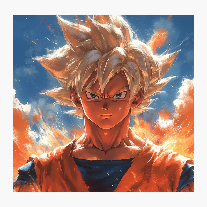 Dramatic Dragon Ball Digital Art with Orange Glow Throw Pillow