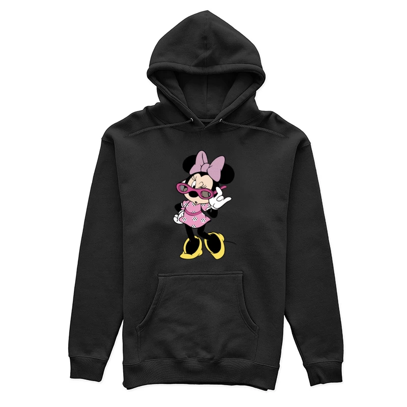 Minnie Mouse avec lunettes de soleil et robe rose Femme Sweat à capuche