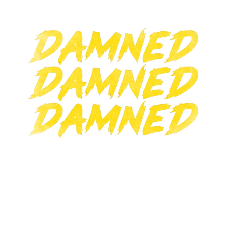 Damned Damned Damned  Punk Typography Design Tapestry