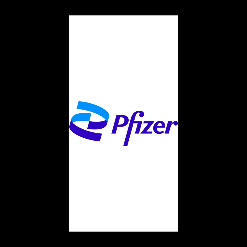 Pfizer Pharmaceutical Company Logo in Blue and Purple iPhone Case