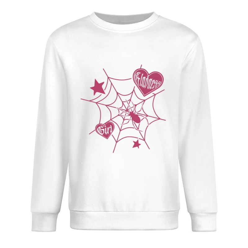Spinnennetz Herz Design Herren Pullover Sweatshirt