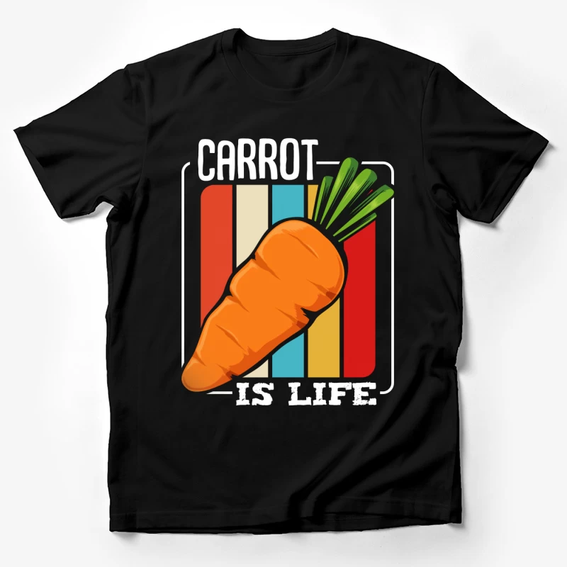 Karotte ist Leben Retro Design Herren T-Shirt
