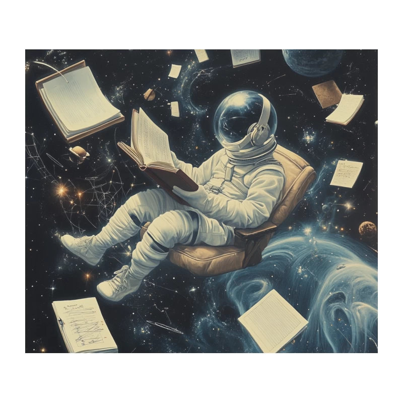 Cosmic Reader: An Astronaut's Literary Journey Through Space Tapestry
