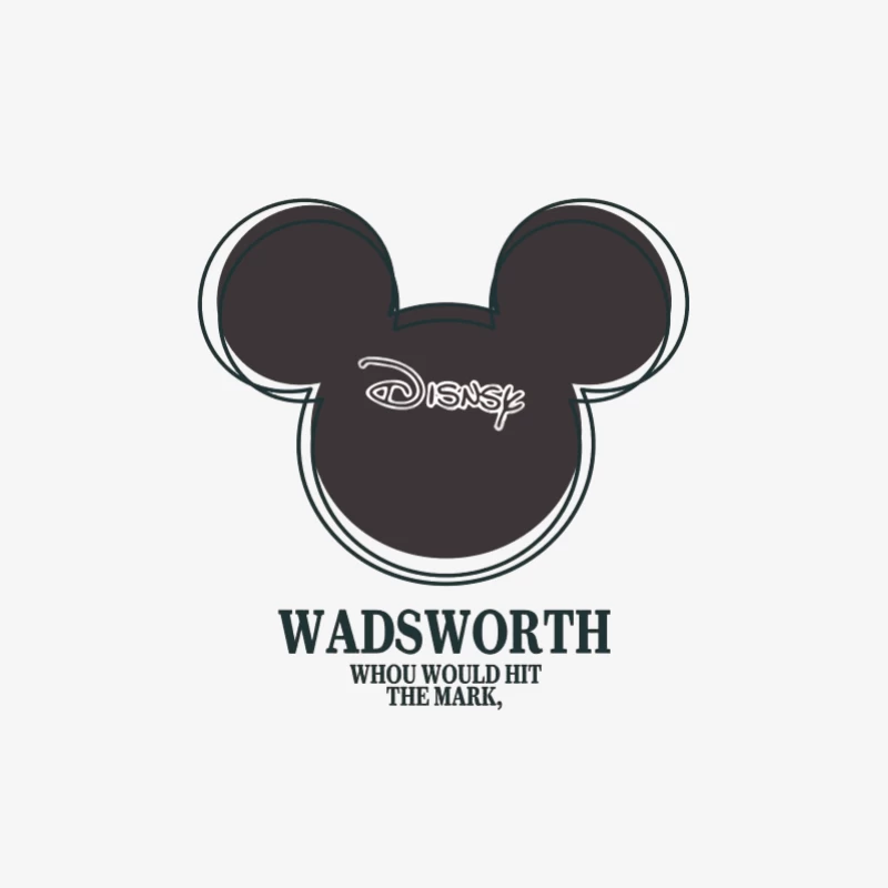 Wadsworth Logo mit Disney-Element Herren Langarm T-Shirt
