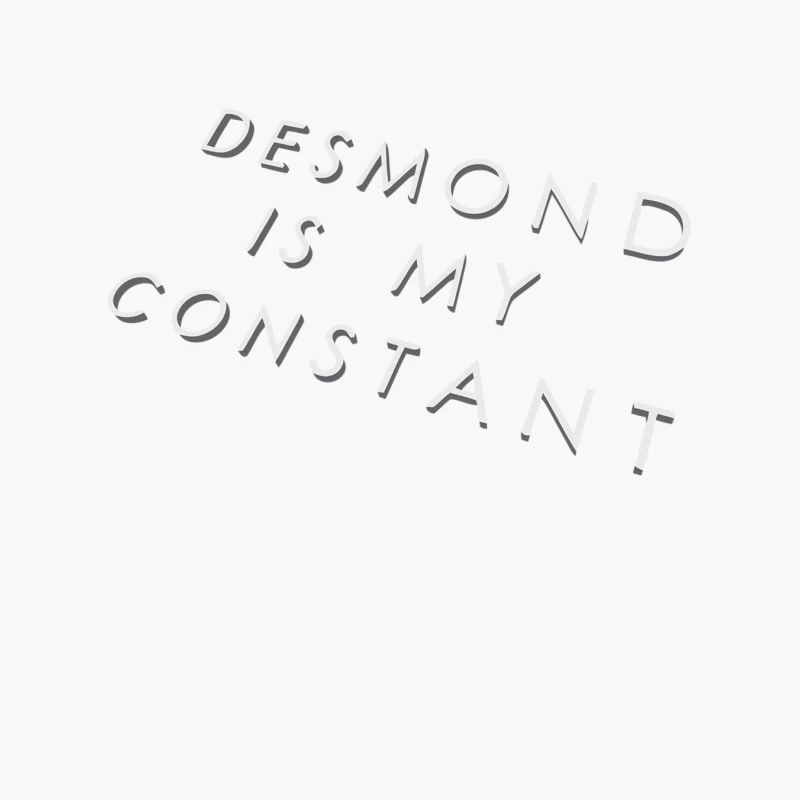 3D Typography: Desmond Is My Constant Cotton Tote Bag