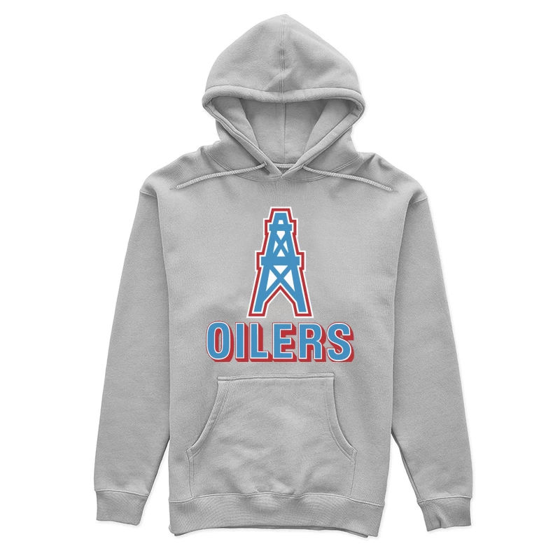 Houston Oilers Vintage NFL Team Logo with Oil Derrick Symbol Female Pullover Hoodie