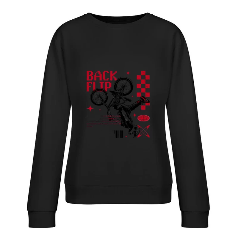 Stunt à vélo avec backflip Femme Sweat-shirt à enfiler