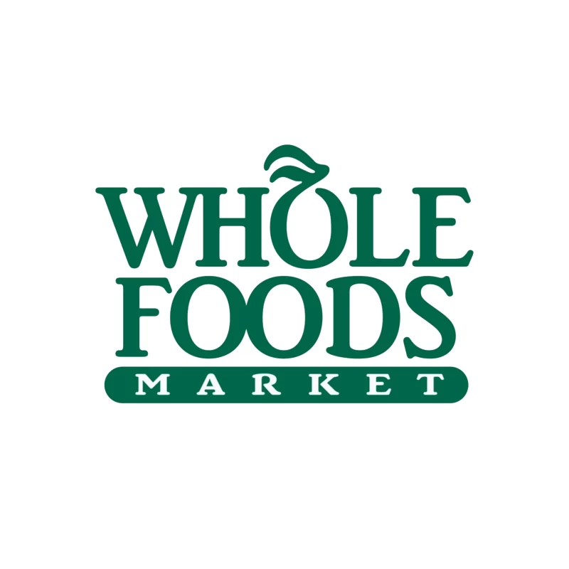 Whole Foods Market Green Corporate Logo Throw Pillow