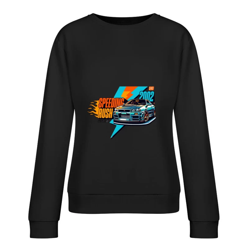 Nissan Skyline Autoillustration 2002 Damen Pullover Sweatshirt