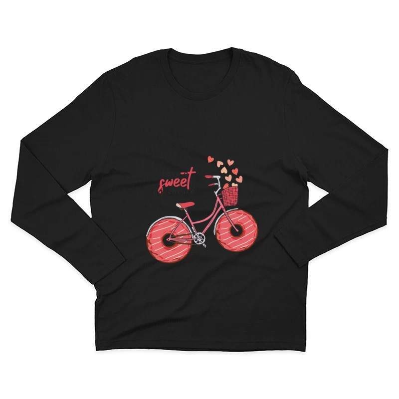 Süßes Abenteuer mit Fahrrad und Donuts Herren Langarm T-Shirt