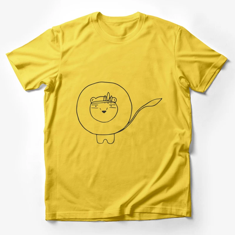 Dessin de lion adorable en ligne Homme T-Shirt
