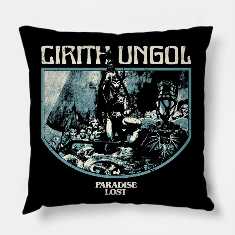 Cirith Ungol Paradise Lost Throw Pillow