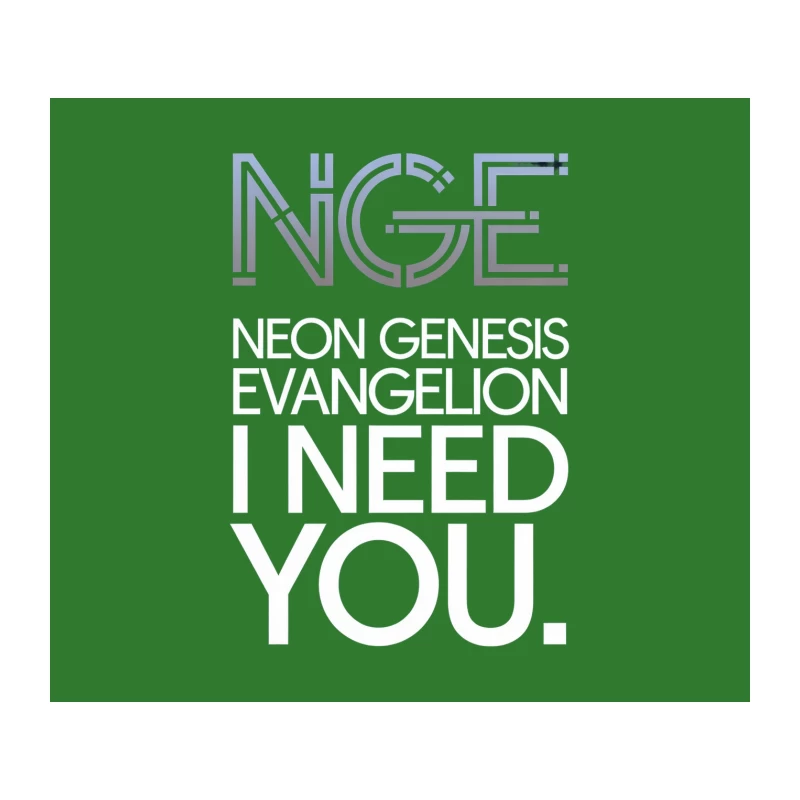 Minimalist NGE Logo Typography Design Tapestry
