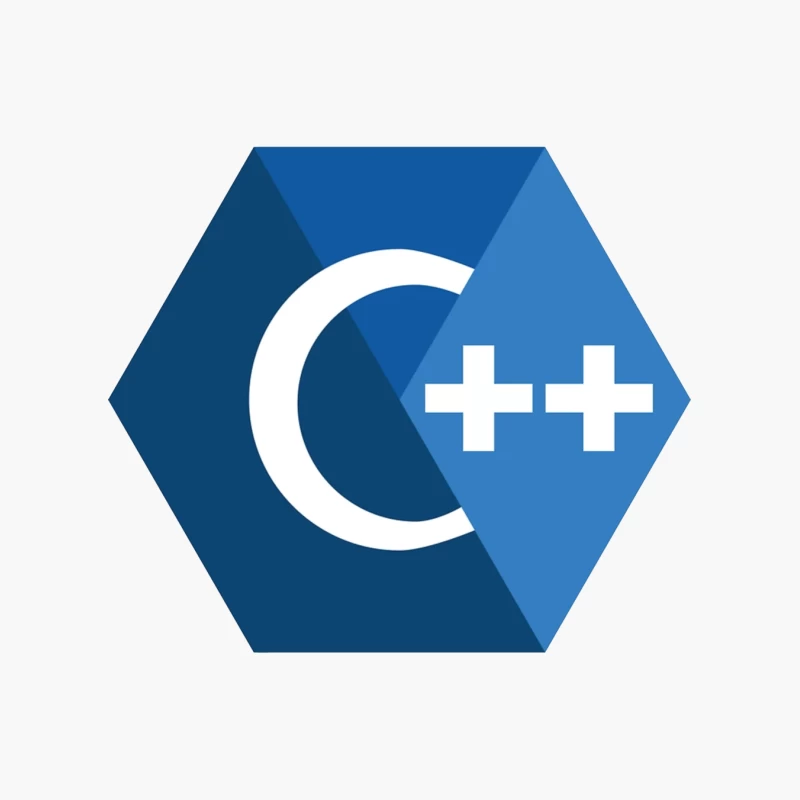 C++ Programming Language Logo in Blue Hexagon Design Cotton Tote Bag