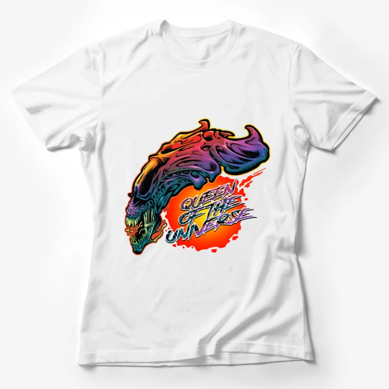 Vibrant Fantasy Creature Illustration Female T-Shirt