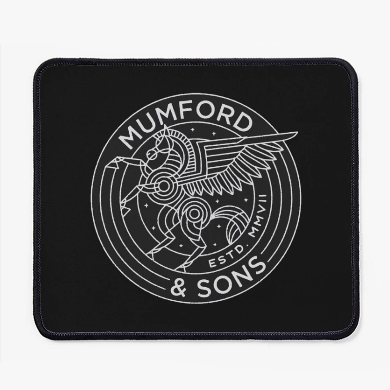 Mumford & Sons Geometric Pegasus Band Logo Mouse Pad