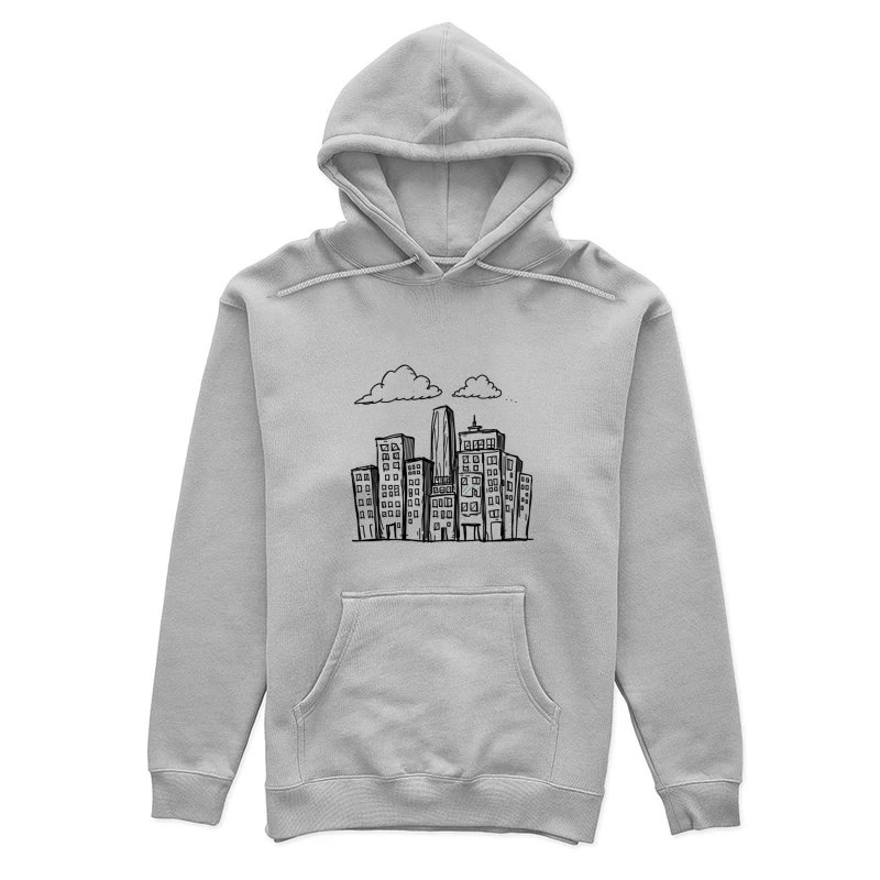 Cityscape at Night Female Pullover Hoodie