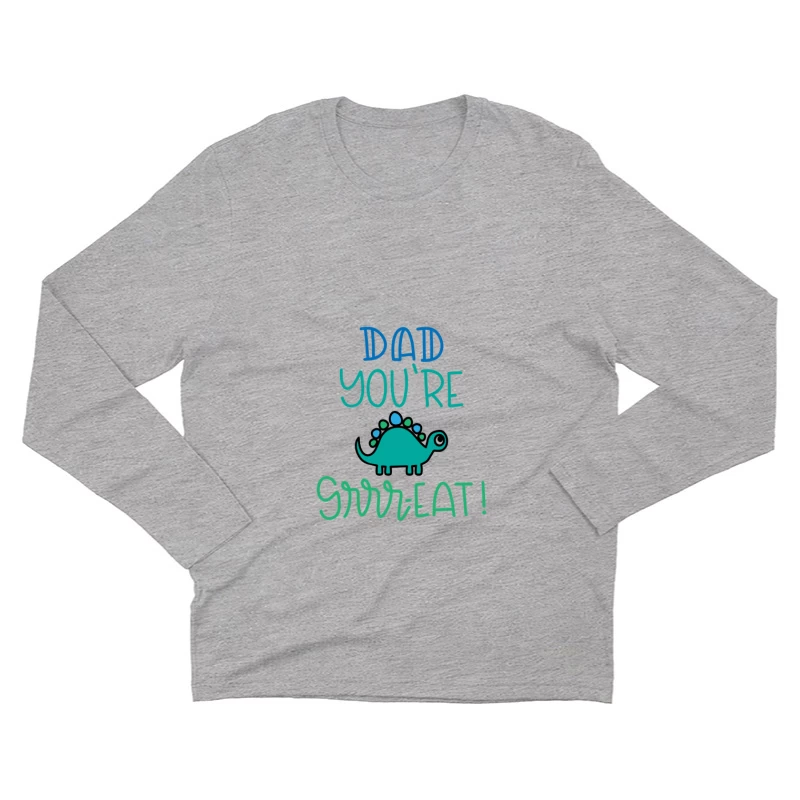 Carte amusante pour papa avec dinosaure Homme Manches Longues T-Shirt