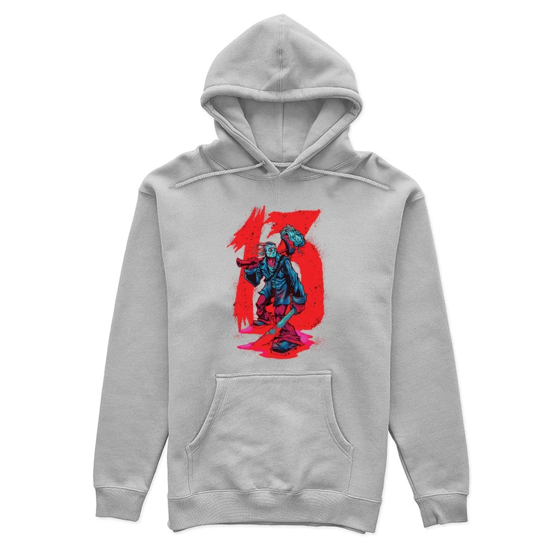 Horror Character Illustration Female Pullover Hoodie