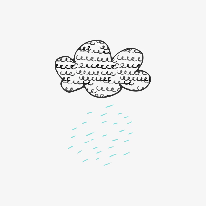 Nuage de pluie avec texture Femme Manches Longues T-Shirt