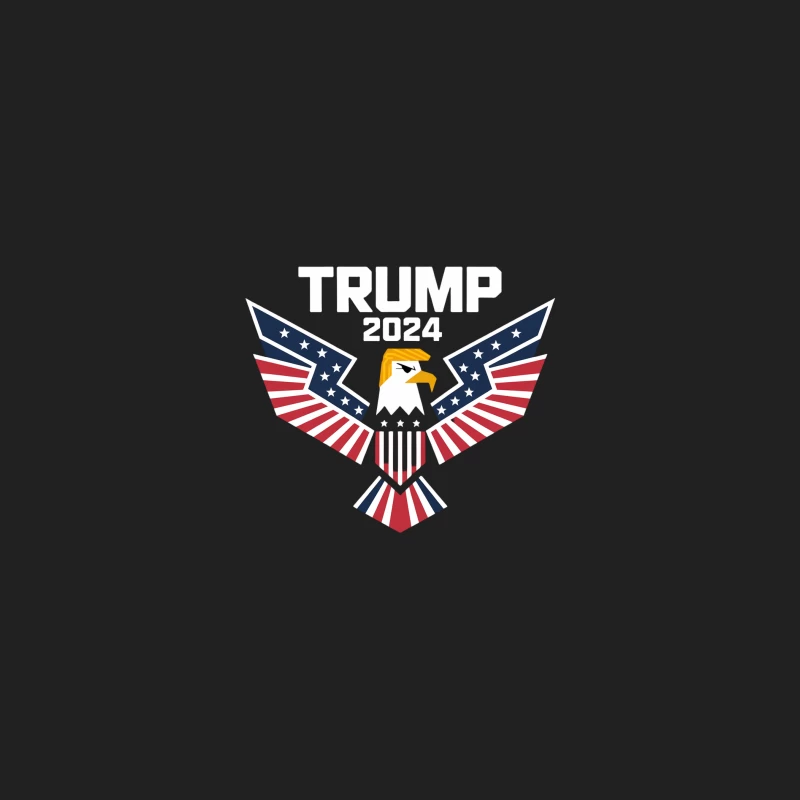American Patriotic Eagle with Stars and Stripes Design Bucket Hat