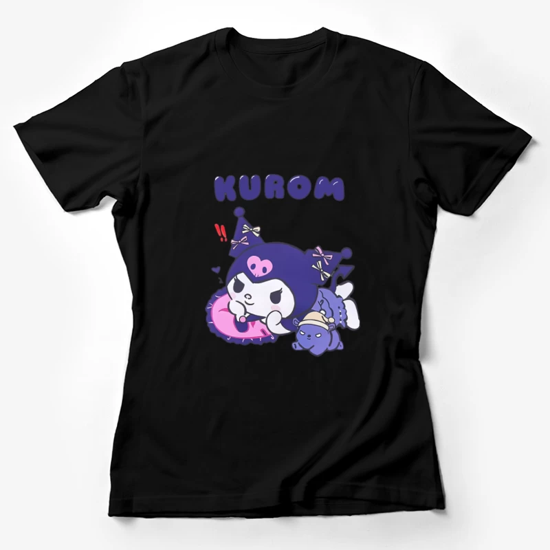 Illustration Kawaii de Kuromi avec Donut Femme T-Shirt