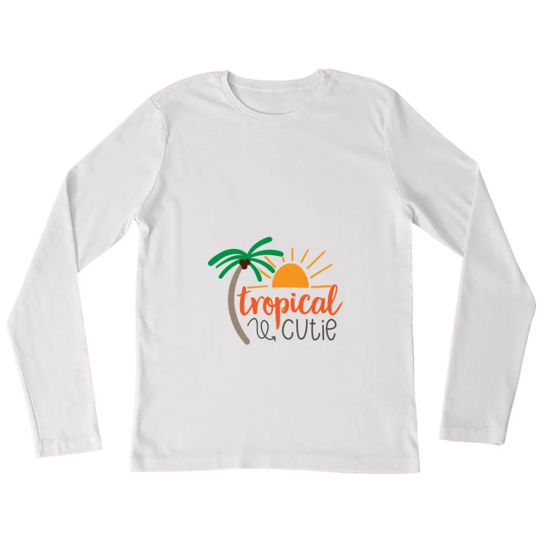 Thème tropical ensoleillé Femme Manches Longues T-Shirt