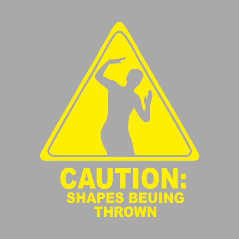 CAUTION SHAPES BEING THROWN PRINTED Female Pullover Hoodie