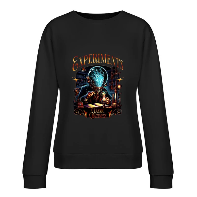 Steampunk Mad Scientist's Laboratory: Classic Experiments Female Pullover Sweatshirt