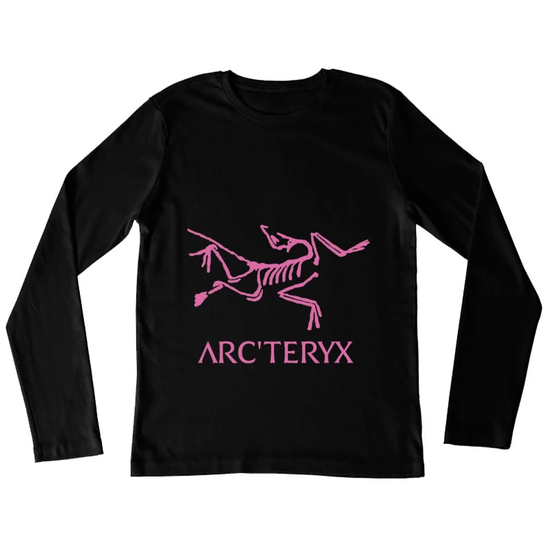 Archeopteryx Logo in Rosa Damen Langarm T-Shirt