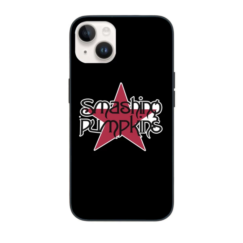 Smashing Pumpkins Alternative Rock Band Logo with Red Star iPhone Case