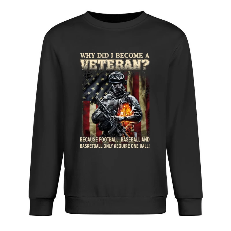 Pourquoi être vétéran ? Le courage en action Homme Sweat-shirt à enfiler