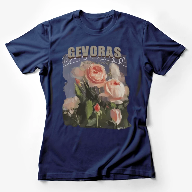 Rosenblüten Kunst auf Gevoras Damen T-Shirt
