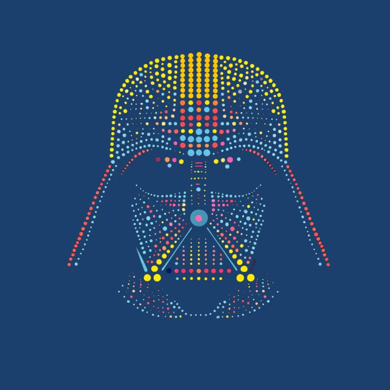 Colorful Dot Art of Iconic Star Wars Villain Helmet Female Pullover Hoodie