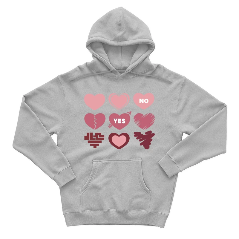 Verschiedene Herzsymbole Herren Pullover Hoodie
